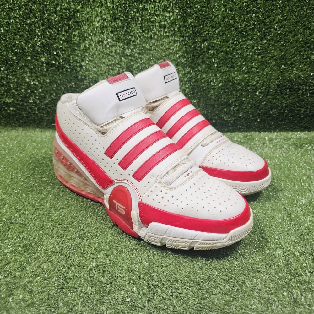 Adidas TS Bounce Commander Team White Red Athletic Basketball Sneakers Mens 11.5